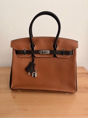 H Special Order (HSS) Birkin 30 Gold noir black togo PHW HANDMADE horseshoe